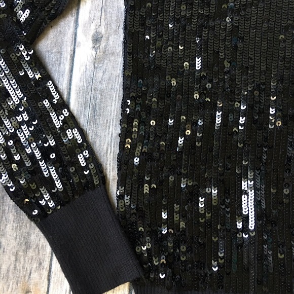 French Connection Sequin Top XS 0 2 90s Y2K Evening Xmas Sweater Party Cocktail - Picture 3 of 5